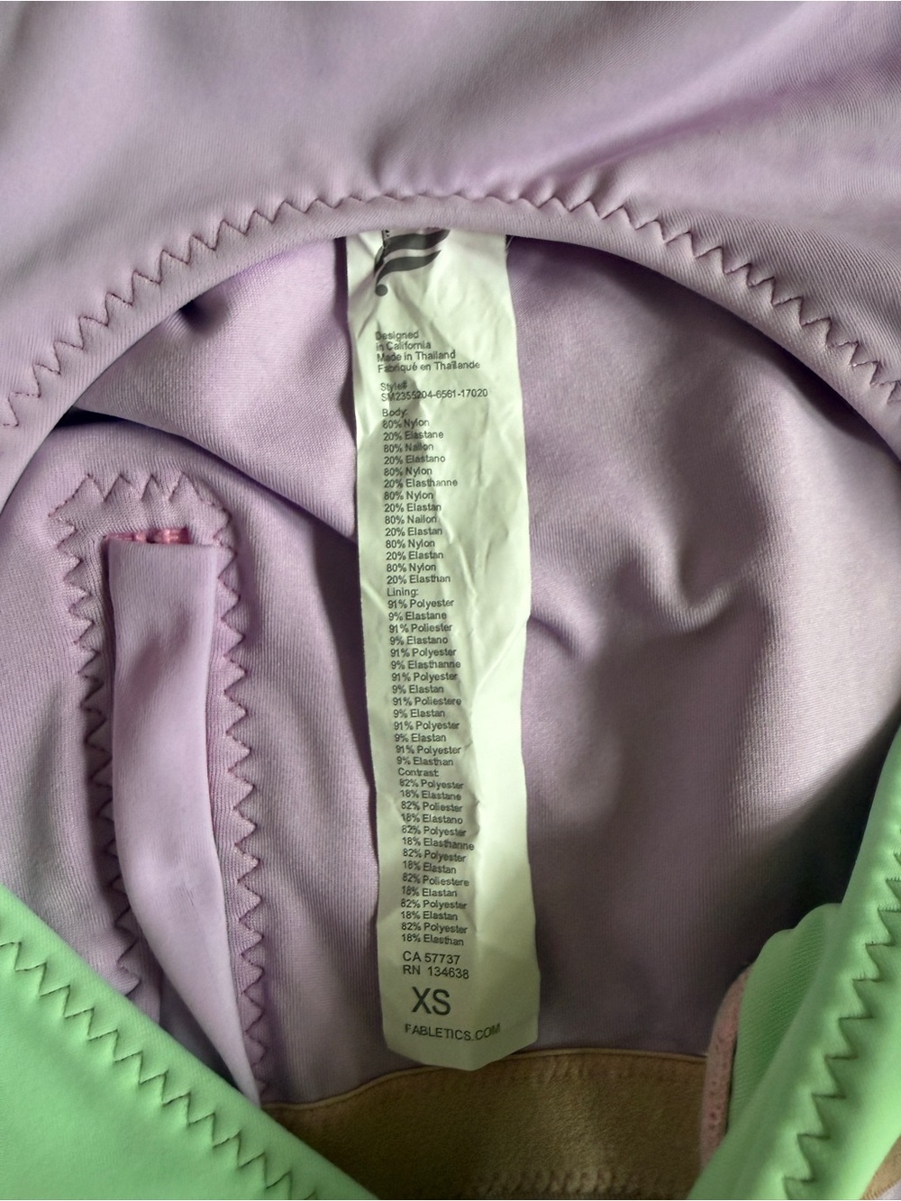 Fabletics Zip-Front Racerback One-Piece Swimsuit - Picture 5 of 5
